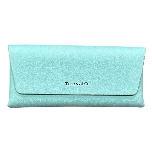 Tiffany & Co. Eyeglass / Sunglass Case | Classic Blue Leather - Picture 1 of 10